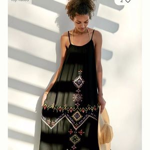 Anthropologie Embroidered Maxi Dress! Bohemian, Embroidered, Festive